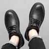 Oxford Shoes New Genuine Leather Men Boots  Boots Lace Up Outdoor Motorcycle Boots High Top Business Shoes Casual Sneakers Botas