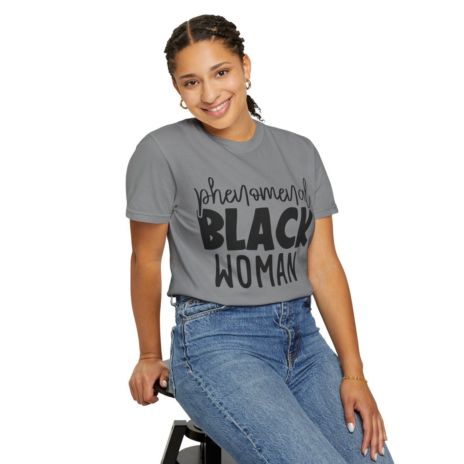 Phenomenal Black Woman T-Shirt | Typography Pride Tee XL
