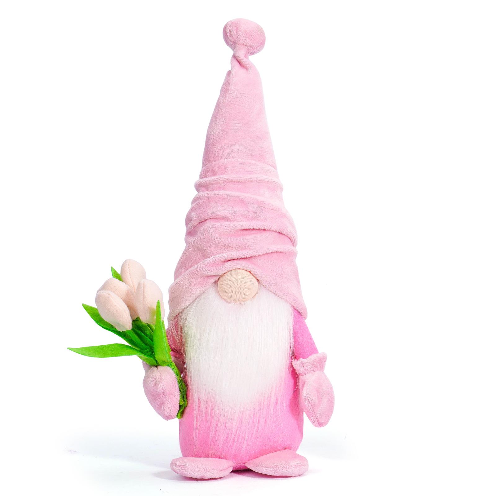 Cross-Border Mother s Day Faceless Doll Ornaments - Cute Gnome, Rudolph, and Tulip Heart Festival Gifts.