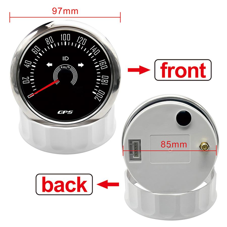 GPS Speedometer Multifunction Gauge w/ COG Trip Total Mileage 200 km/h Universal
