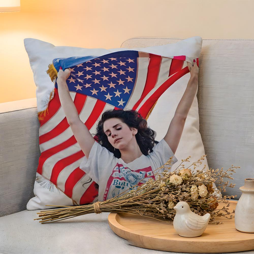 Cushion Cover  Linen  SkinFriendly Soft Decorative Case For Sofa Home Decor Hot Singer LLana DDel RReyS Pillow cover