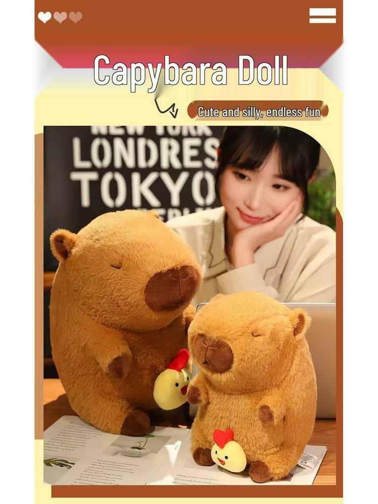 Large Capybara Plush Doll Pillow - Cute Gift for Girls' Sleep
