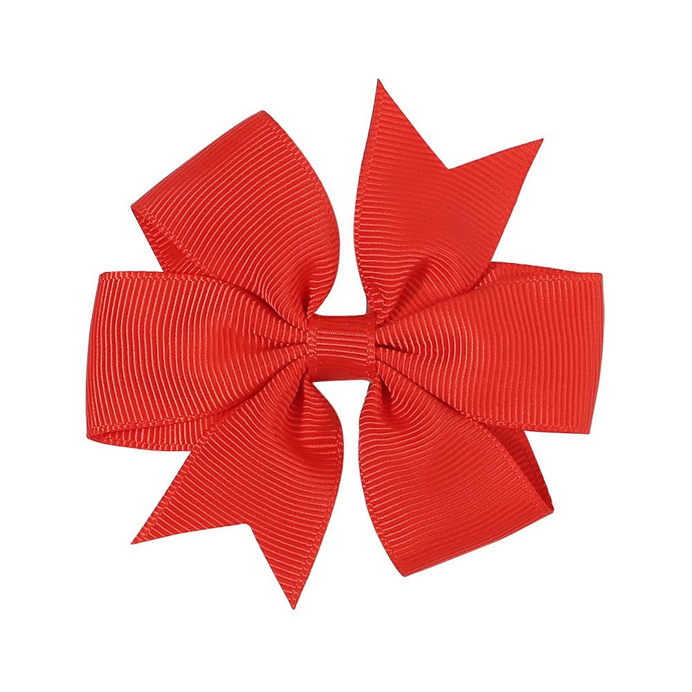 20Pcs Children Hair Clip Bow Hair Clip Sweet Princess Hair Clip Tailcoat Ribbed Satin Ribbon Baby Hair Accessory