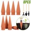 8Pcs Self Watering Stakes Red Clay Plant Watering Devices with Digging Tools Insert Indoor Automatic Mini Irrigation System