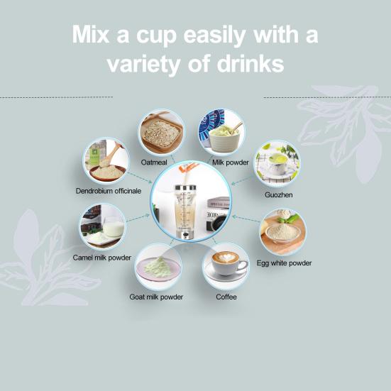 500 ml elektrische Shaker-Flasche, automatischer Mischbecher, langlebiger, vielseitiger Protein-Shaker-Becher für das Home-Office in der Schule