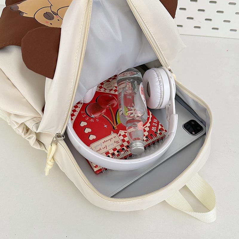 New Children's Capybara Large Capacity Lightweight Backpack Commuting Cute Cartoon Girl Backpack Elementary School Student Schoolbag