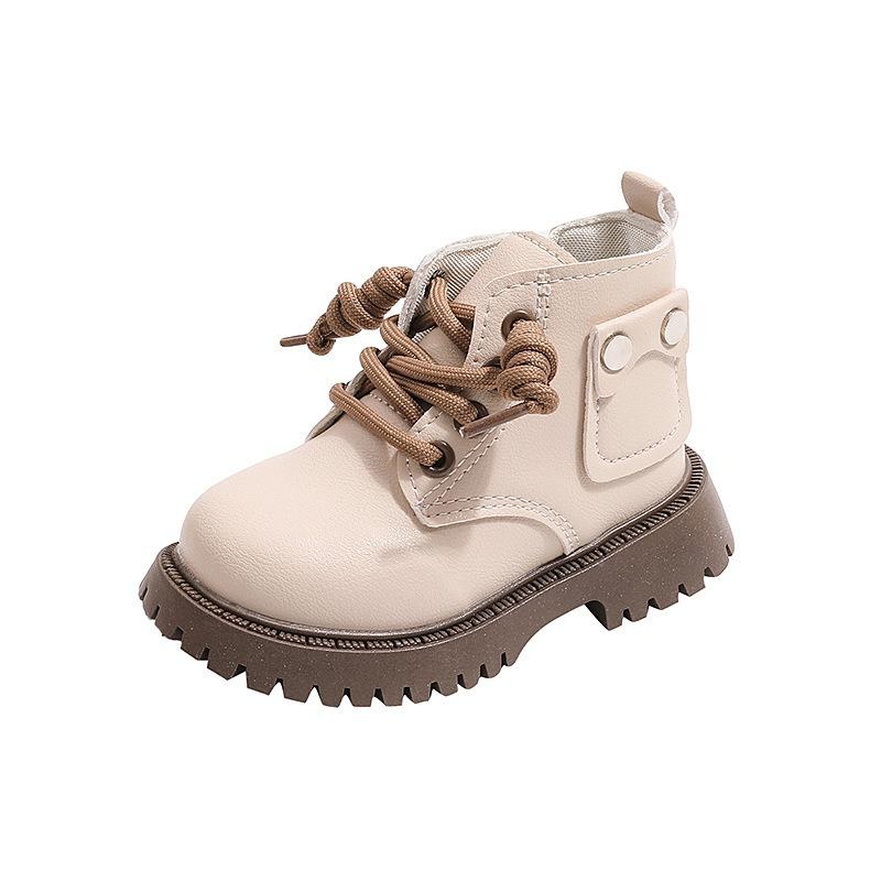 

Anti-slip Shoes - Boys and Girls Single Boots, Fashionable Boots, Short Boots 21 бежевый