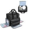 BAFASO Nail Polish Holds 80 Bottles with 2 Removable Nail Nail Tools Portable Black Case, (15ml), Pouches, Lamp, Storage, Bag,