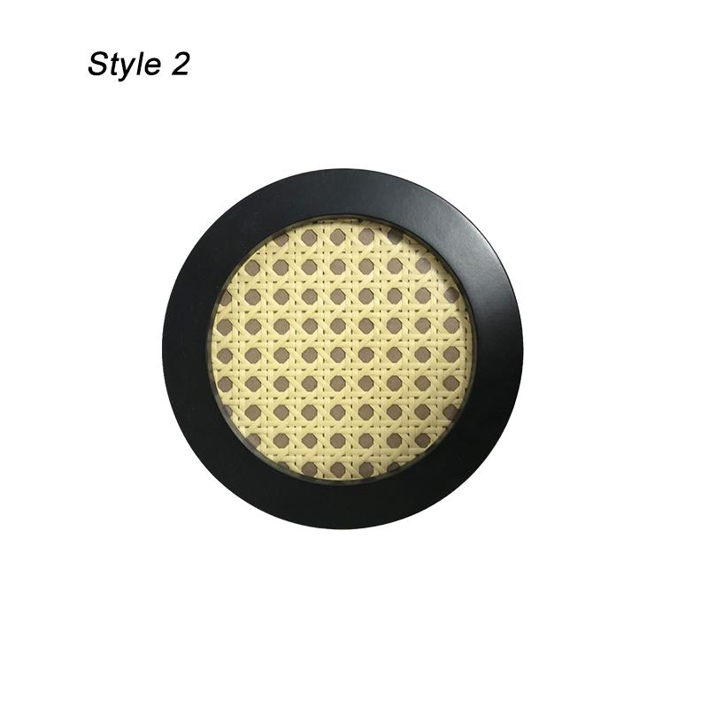 

Скандинавский плетеный деревянный поднос для хранения из ротанга, круглый прямоугольный геометрический орнамент ручной работы, реквизит для фотографий Style 2