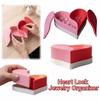 2 Compartments Heart-Shaped Jewelry Box 3D Printed Double Colors Storage Box  Gift for Girlfriend