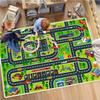 Map Illustration Children's Carpet Home Decoration, Large Size For Study And Bedroom, Noise-Reducing And Dirt-Resistant