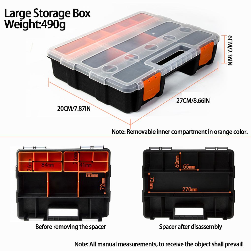 Portable Screw Box Organiser With Adjustable Dividers For Tools Screw Organiser Storage Box Nails