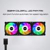 upHere 3 PC Case Fans Rainbow Color LED PWM 4PIN Connector Daisy Chain Connection 36012025mm [PF360CF4]…