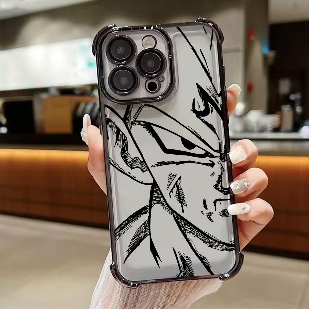 Cool Vegeta Goku Dragons Balls Art Phone Case for iPhone 11 13 15 16 17 Pro Max 14 Plus 17Air 16E 13 Pro 12 Mini 11 Clear Cover