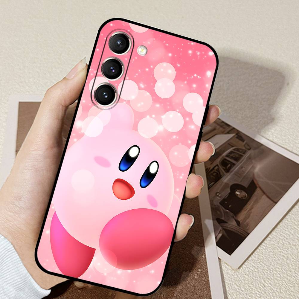 J-Kirby Phone Case Black Ultra-thin Shockproof Case For Samsung S24/S25/S22/S30/Note20/Lite/Ultra/5G/Plus/FE