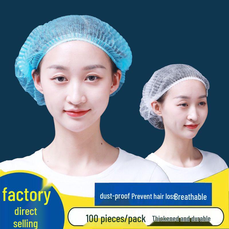 Blaue Aseptische Einweg-Vlies-Staubdichte Atmungsaktive Arbeitskappe