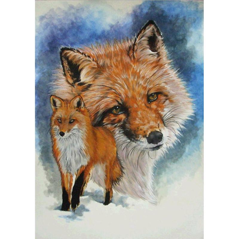 Vollständige 5D-Diamantmalerei zum Selbermachen, Tierfamilie, 3D-Diamantmalerei, runde Diamantmalerei, Stickerei