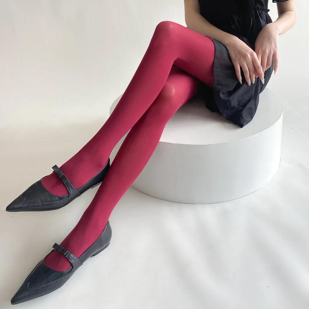 Candy Colors Women Tights Y2K Girls Velvet Thigh High Stockings Pantyhose Women Sexy Lingerie Hosiery Body Stockings Leggings