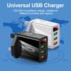 30W Quick Charge 3.0 LED Display 3 Ports USB Phone Charger Fast Charging For iPhone 12 Pro Samsung S20 Chargers EU Wall Adapter