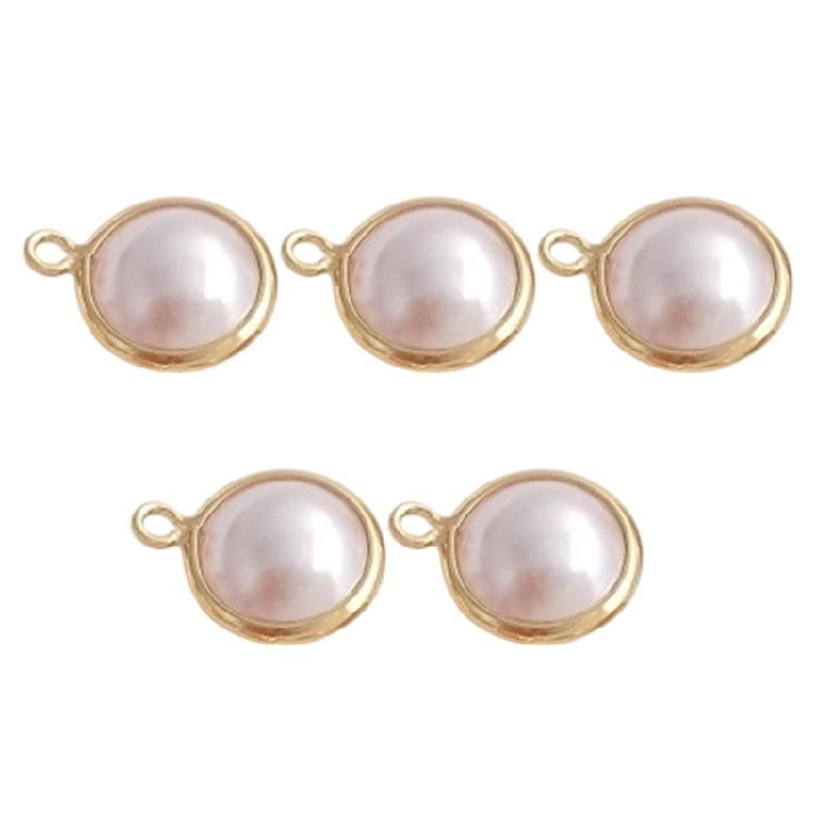 Set of 5 Unqiue Pearls Pendants Jewelry Component Pearls Jewelry Findings Suitable for Jewelry Bracelets and Necklaces