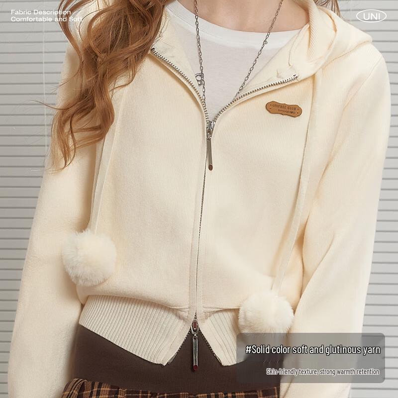 UNIFREE Women's Sweet Knit Hooded Cardigan