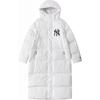 MLB Warm Casual Hooded Light Color Zipper Long Low Saturation Down Jacket Men Outerwear White 13038794