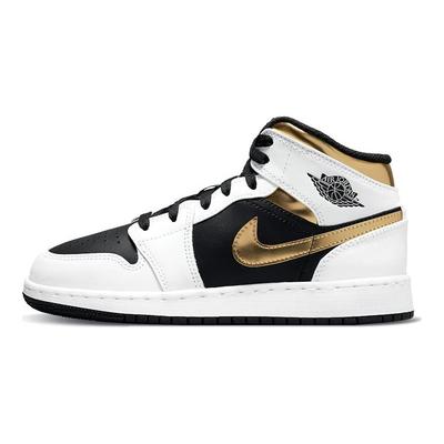 Air 1 Mid GS Biało-Złote Buty Dziecięce Wielokolorowe Czarne 554725-190