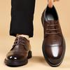 New High-quality Leather Comfortable Oxford Shoes Men's Retro Lace Up Business Elegant Minimalist Business Casual Leather Shoes