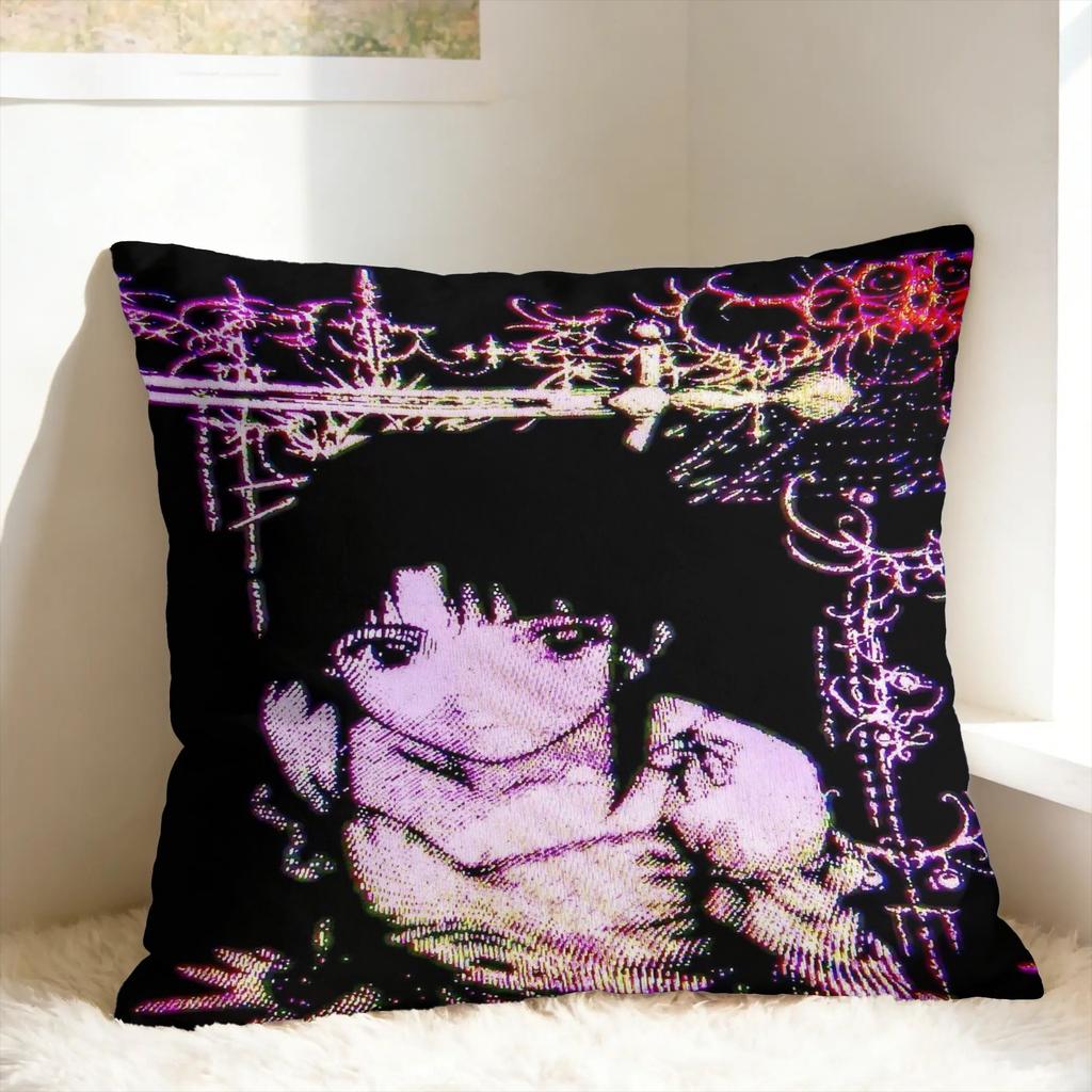 Anime Serial Experiments Lain Pillow Cover Retro Trendy Pillow Case For Sofa Home Decor Soft Cushion Cover Gift