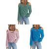 Euro Style Long Sleeve T Shirt For Women With French Cashmere And Padded Patchwork For Casual Streetwear