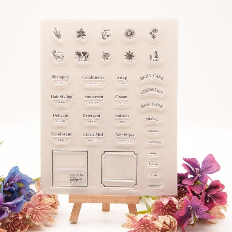 Labeling Words Clear Stamp Scrapbooking Decorative Silicone Stamper for Card Making, Photo Album Journal Decoration