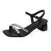 Designer Summer Concise Open Toe Women Sandals Ladies Elegant Thick Heel Party Dress Gladiator Sandalias