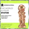 Premium-Die Welt ist deine Statue Trophäe für Büro Heimdekoration Geburtstag Abschlussfeier Harzstatue Langlebig Einfach zu bedienen