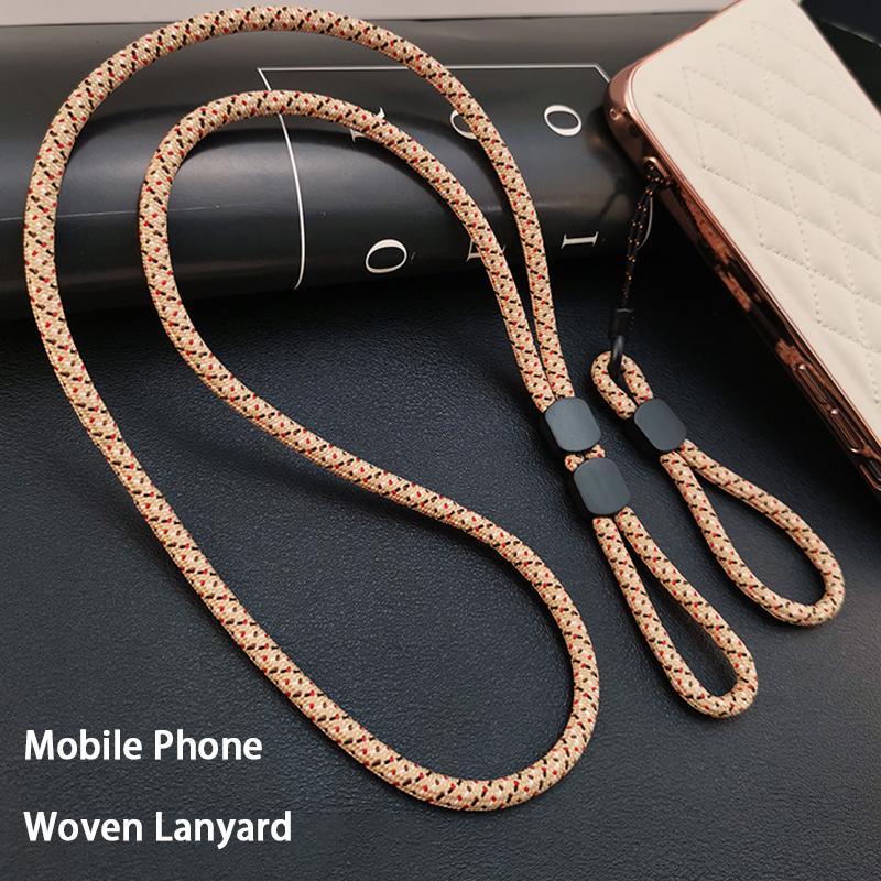 Long Neck Hanging Chain Hand-woven Mobile Phone Lanyard Strong Adjustable Dual-use Lanyard Phone Anti-lost Strap