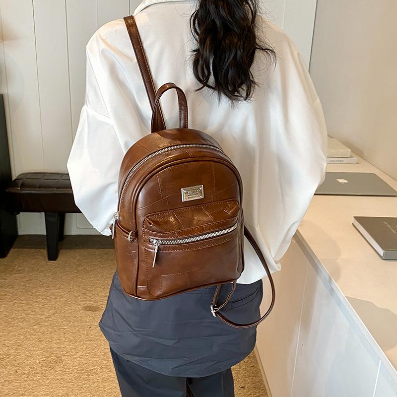 

Рюкзак Premium Sense для женщин, простой модный, легкий, большой емкости, для поездок на работу и обратно, небольшой рюкзак темно-коричневого