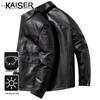 Men's Lapel Sheepskin Leather Biker Jacket