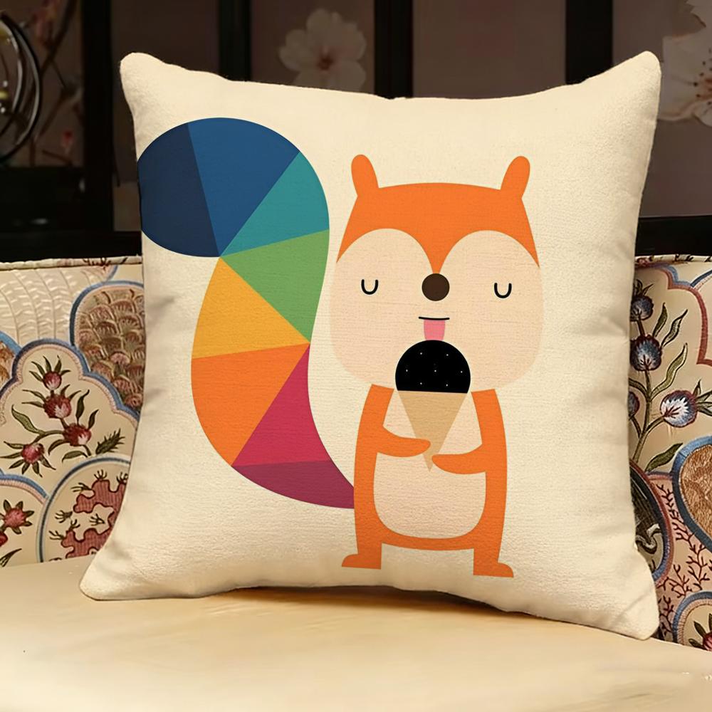 Simple Nordic Modern Anime Pillow Case Pillowcase, Double-Sided Printed, Sofa Cushion, Bedroom Headboard Pillow