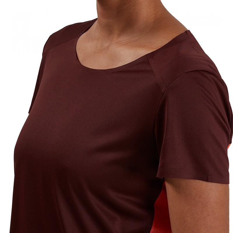 On Performance Casual Round Neck Short Sleeve T-Shirt Women T-Shirts Mulberry-Brown Orange 202.00238