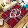 Tappeto Heart of Midlothian Football Club per Soggiorno Camera da Letto Decorazione Divano di Casa, Tappetino Antiscivolo per Giochi Bambini