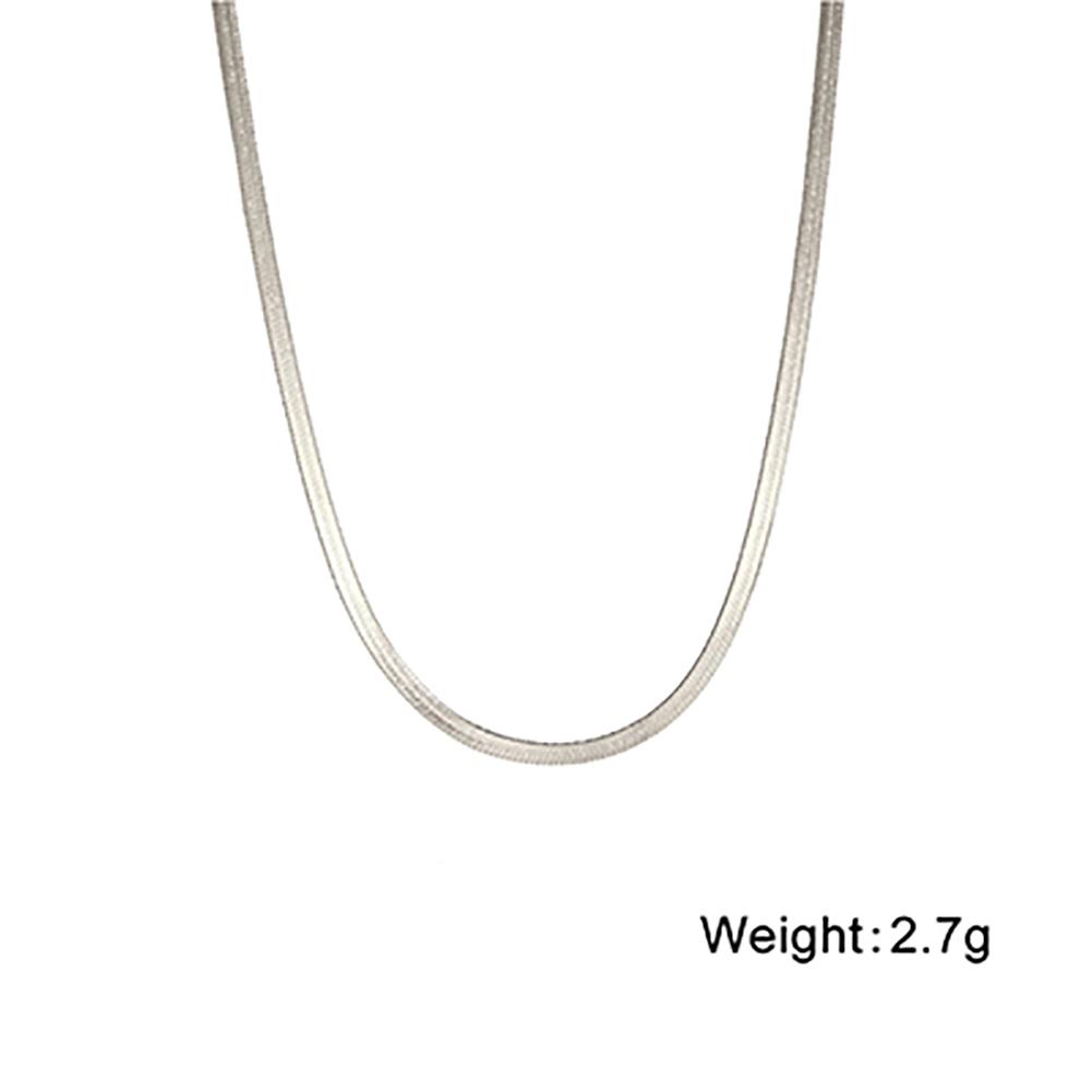 Snake Chain Necklace Men Women Stainless Steel 2/3/4/5mm Wide Flat Herringbone Neck Chains Trend Hip Hop Jewelry Gift