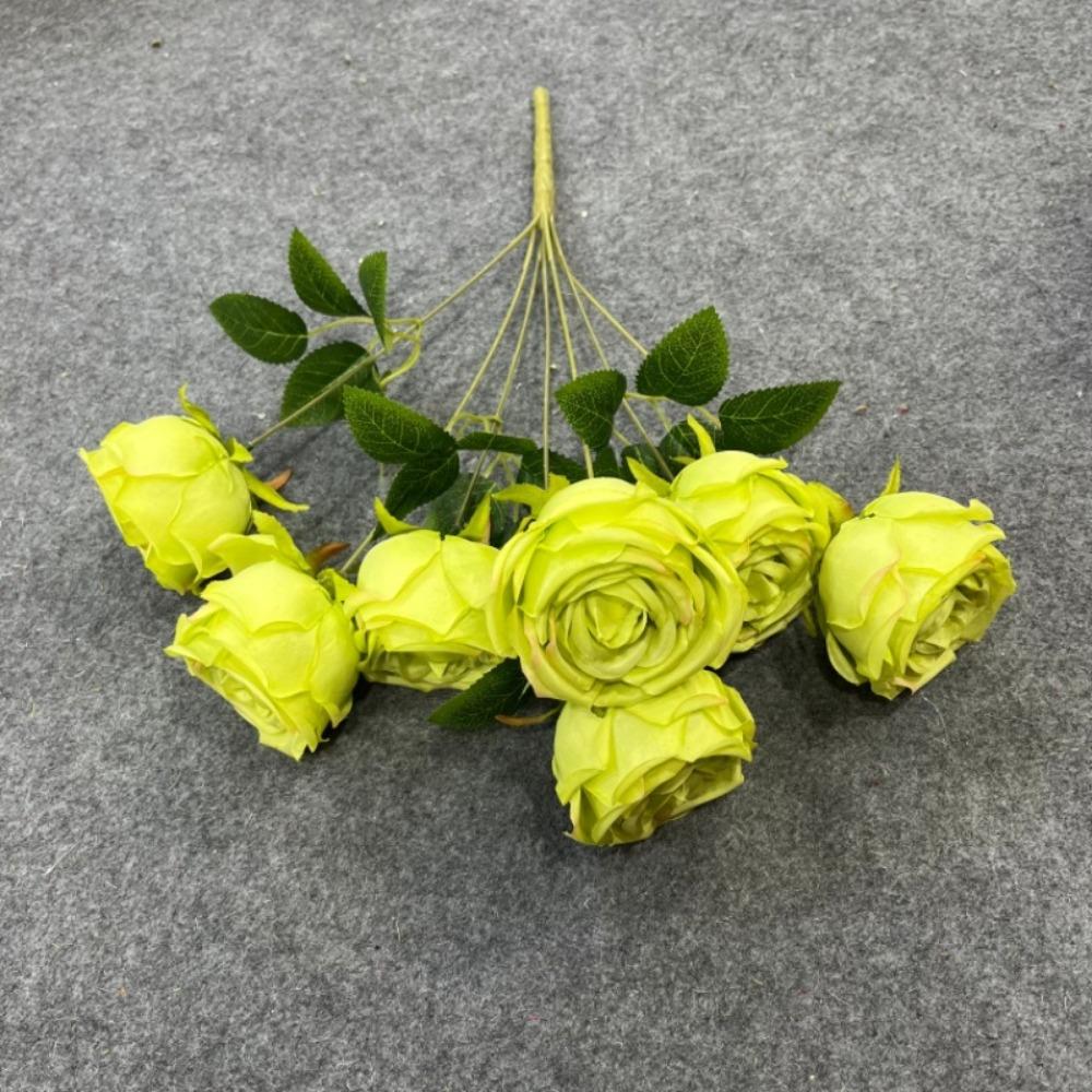 7 Heads Real Happy Imperial Rose Flower Mini 9 Colors Valentine's Day Flowers Photography Photo Gift Rose Flowers Decorative