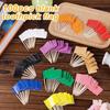 100pcs Colorful Blank Toothpick Flags, 10 Colors Rectangular Food Toothpick Flags, Solid Color Toothpick Labels for Party Cupcakes Appetizers Decor