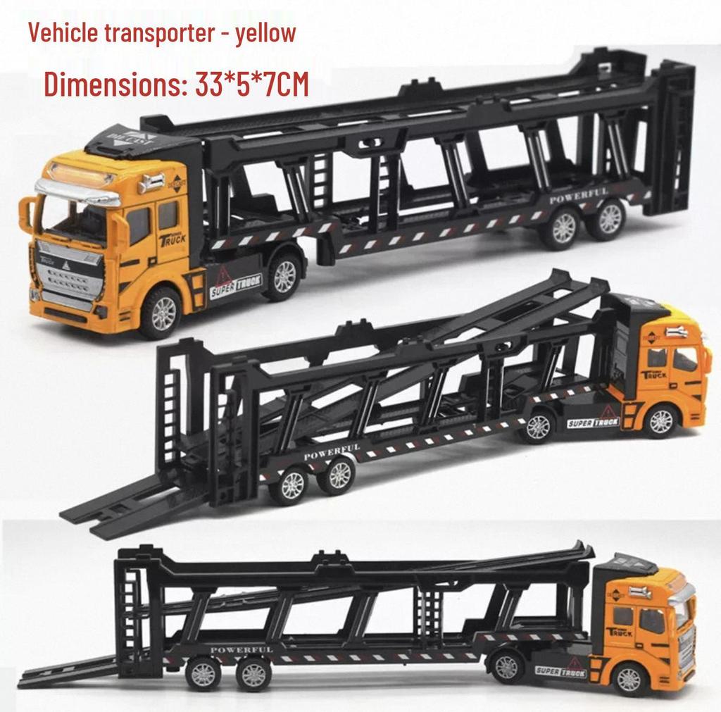 Alloy Semi-Trailer Transport Truck Toy - Durable Model for Boys