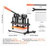 SucceBuy Leather Cutting Machine Embossing Plate Manual Die Cutter 0.47 in Pressure Stroke Leather Embossing Machine