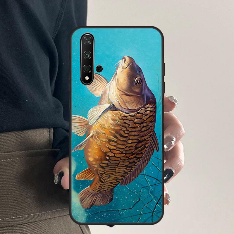 Carp Fishing For Huawei Nova 9 10 SE 5T 12s 12i 11i Y91 Y90 Y60 Y70 Y72 Y61 P20 P40 P30 Lite P60 Pro Case
