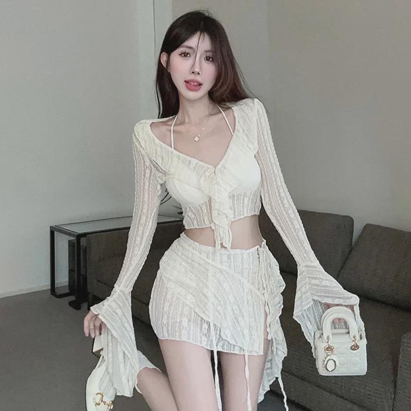 2024 Women's Fairy-Style Four-Piece Bikini Set: Sexy, Elegant, Pure Desire for Small Busts