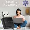 Qoltec Karta sieciowa zewnętrzna | Ultra szybki mini adapter NANO Wi-fi | Standard N | USB 2.0 | 300Mb/s | 2.4GHz