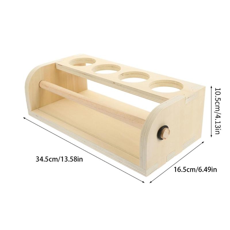 Kids Art Paper Roll Organiser Wood Paper Roll Dispenser Desktop Paper Roll Holder For Home Classroom Creative Drawing