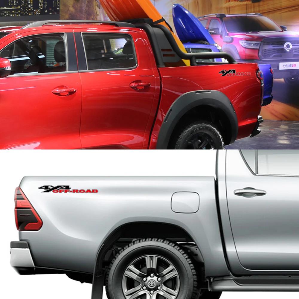 2Pcs 4X4 Off Road Stickers Car Graphics Decor Decal For Ford F150 Chevrolet Silverado GMC Sierra Dodge Ram Isuzu Dmax Pickup