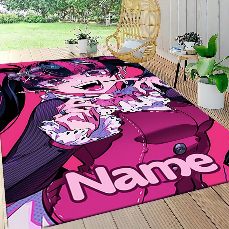 Custom Name Vampire Gothic Fantasy Art Carpet Rug Customizable Soft Washable Anti-Slip Home Living Room Sofa Mats Personalized Rug. 0909405